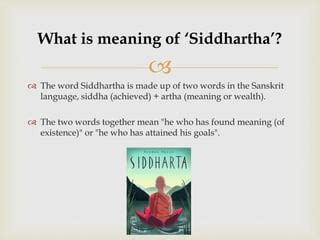 what language is the word siddhartha